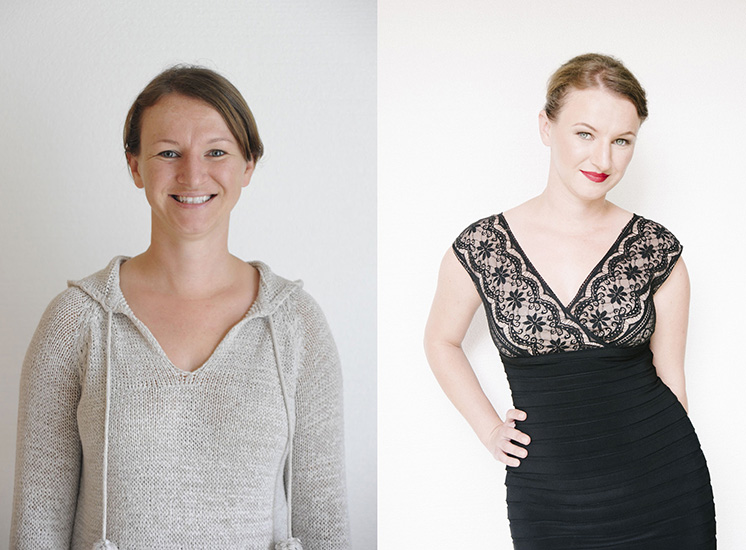 Portrait photo from before and after section